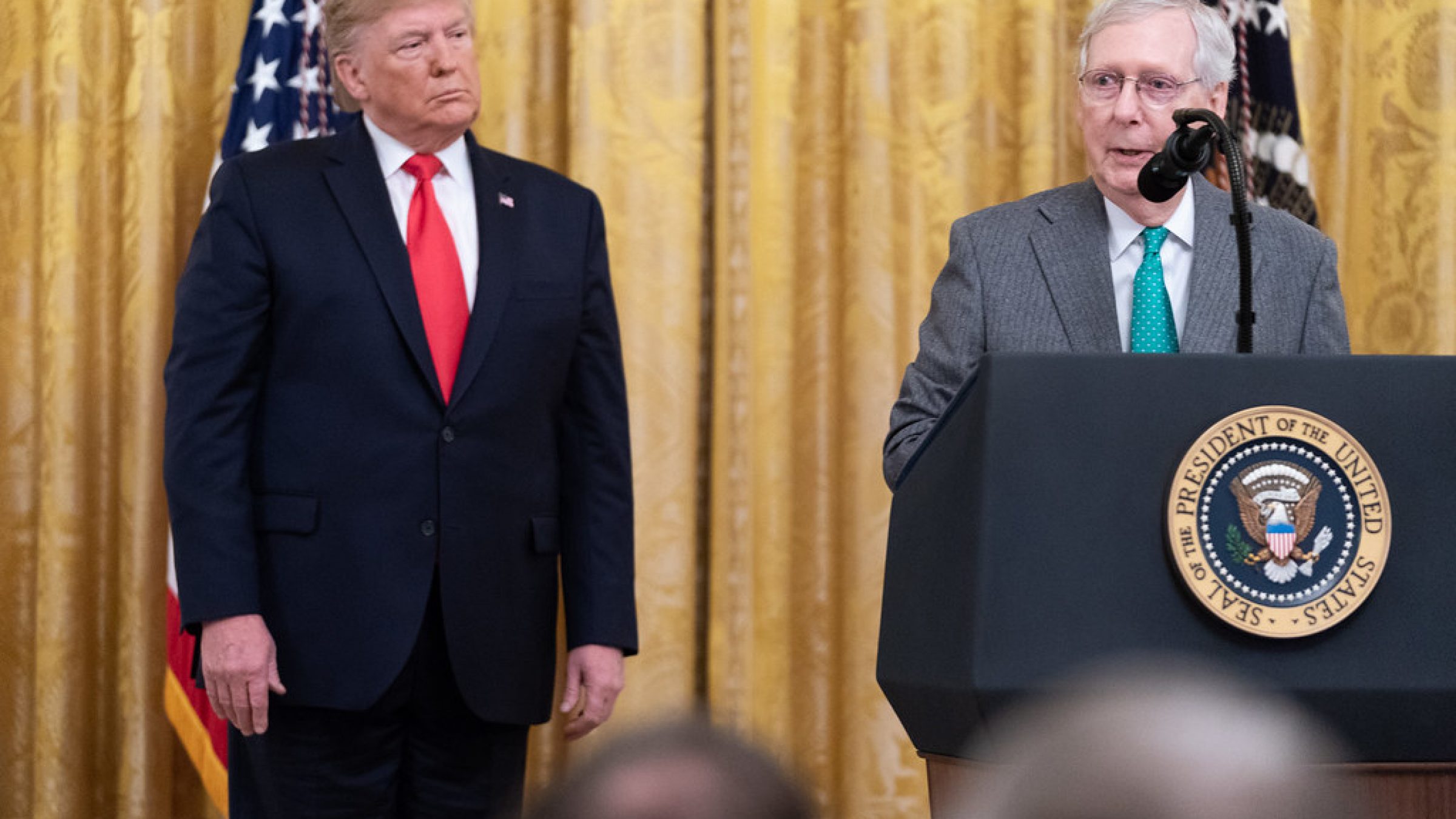 Trump with Mitch McConnell