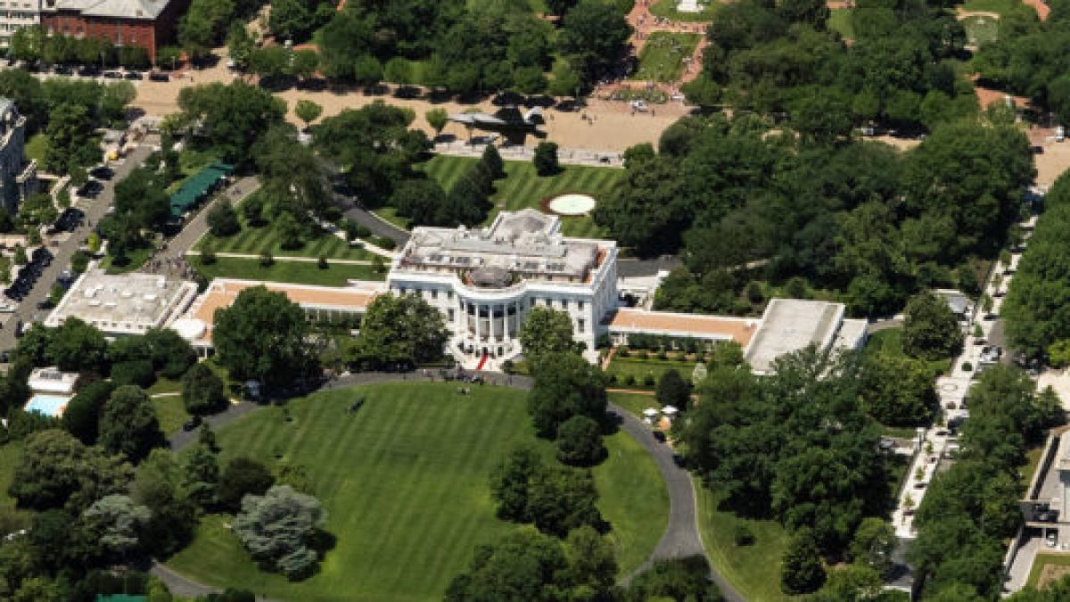 View of White House from above