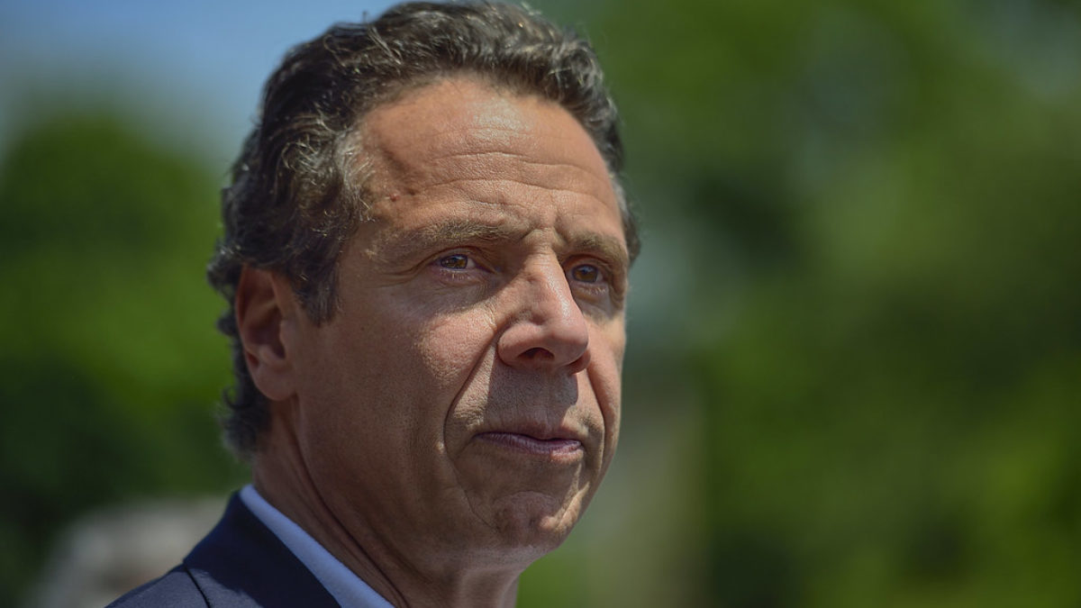 Andrew Cuomo stares into distance