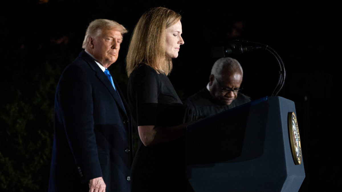 Amy Coney Barrett, Donald Trump, Clarence Thomas