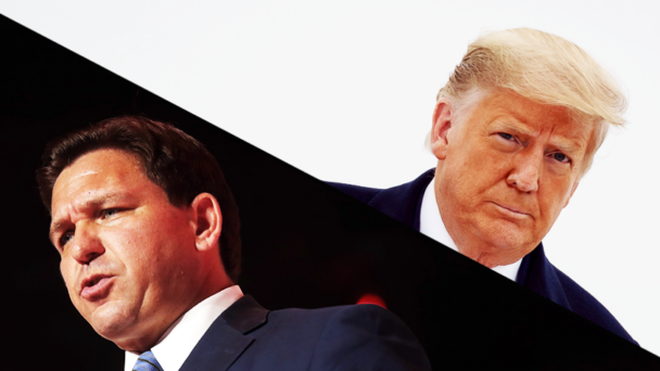 Ron DeSantis and Donald Trump