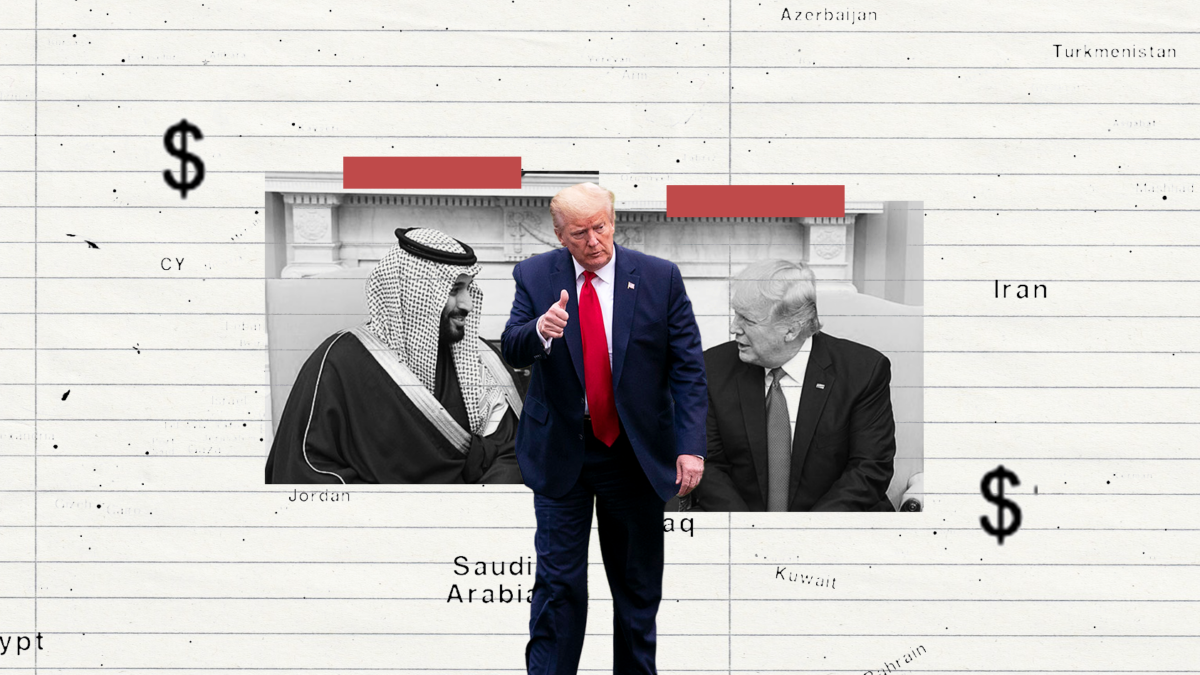 graphic of Trump meeting with MBS