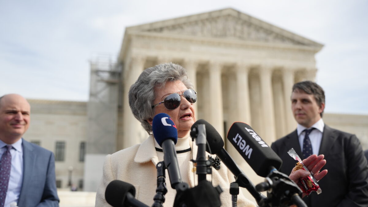 Norma Anderson speaks before the U.S. Supreme Court.