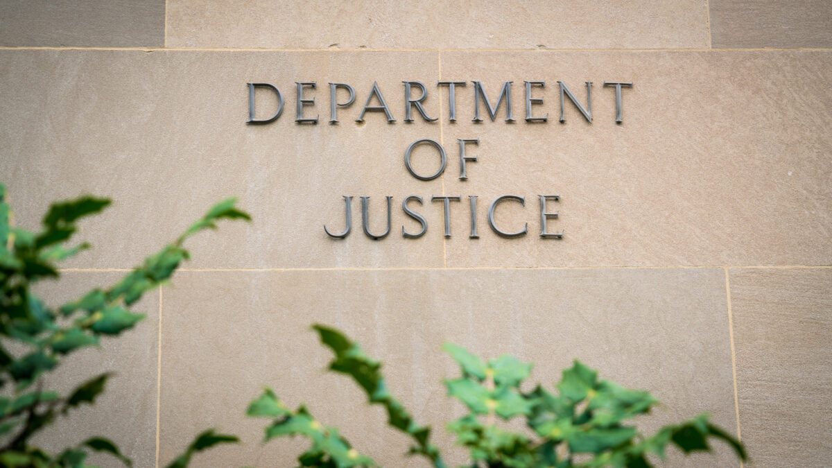 The United States Department of Justice (DOJ) in Washington D.C., USA