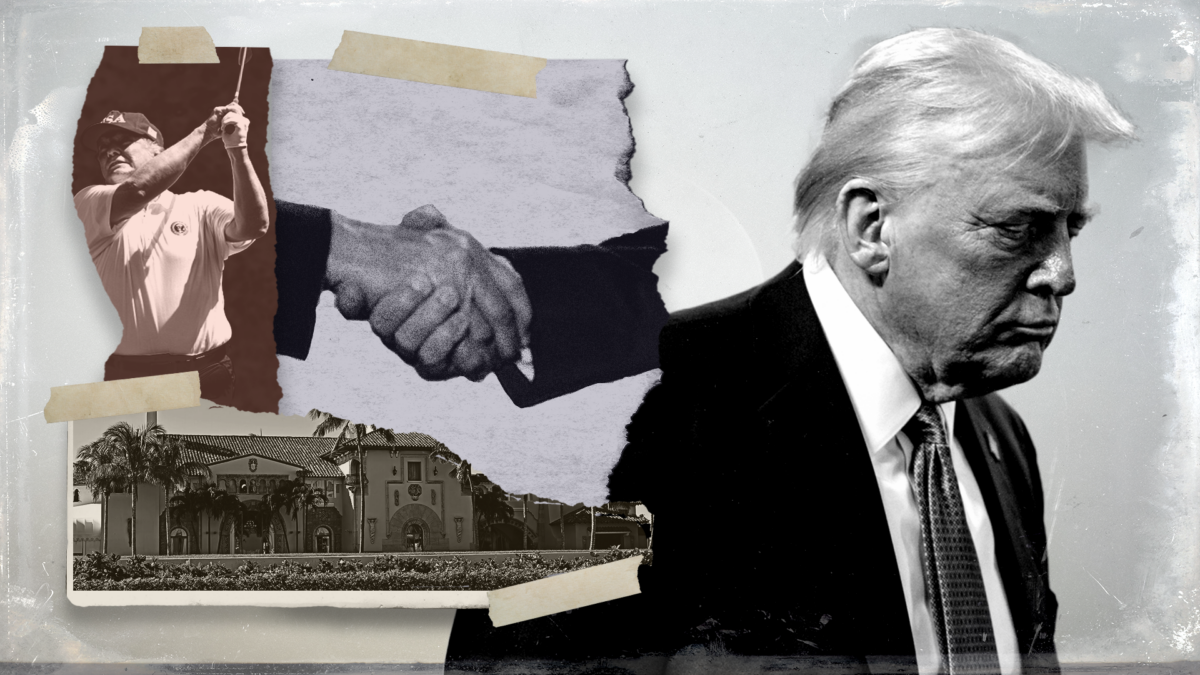 Trump, handshake, mar-a-lago