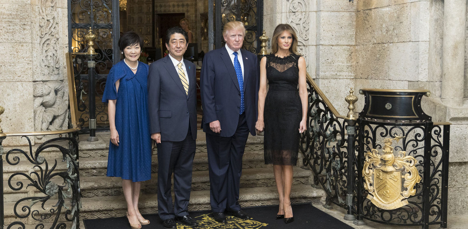 Trump Abe at Mar-a-Lago