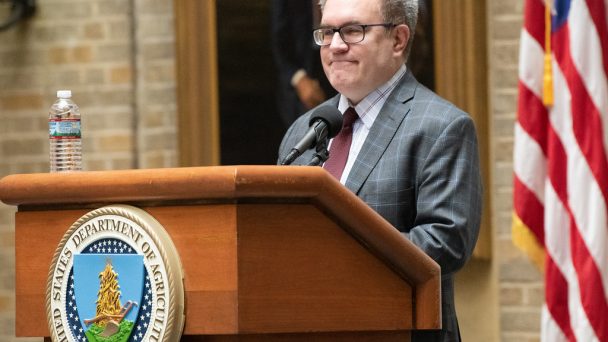 Andrew Wheeler speaks at a podium